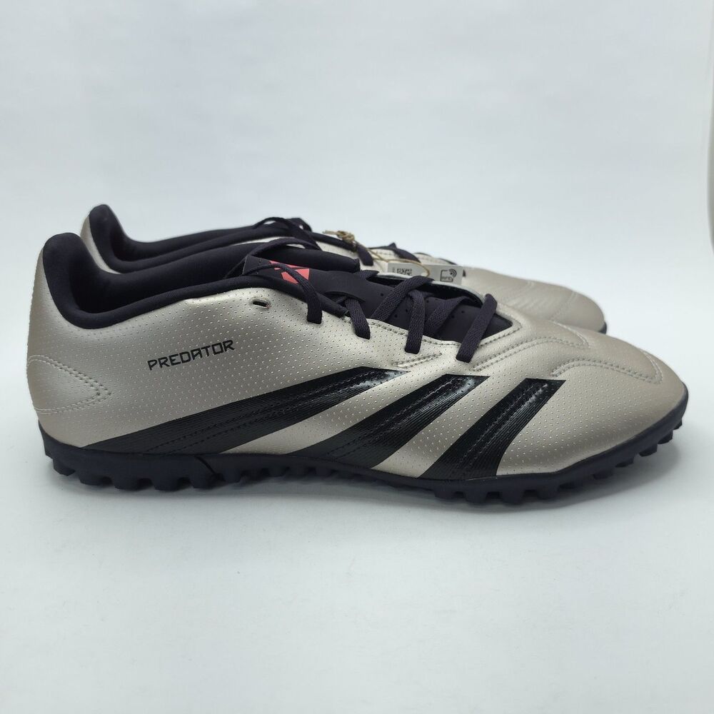 Adidas Predator Club TF Turf  Soccer Shoes IF6398 Silver Black Mens Sz 12